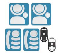 4 Adesivi per Mouse Bianchi Antiscivolo, Piedi del Mouse, Accessori Professionali da Gioco, Lisci e Durevoli, Adatti per Tutti i Tipi di Topi