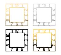 4 adesivi per orologio da parete di grandi dimensioni - Decalcomanie per