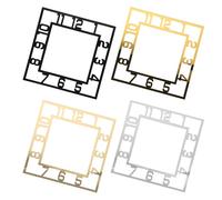 4 adesivi per orologio da parete quadrato moderno - 8"x8" adesivi per