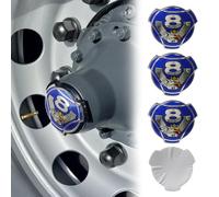 4 adesivi personalizzati Griffin V8 in alluminio adatti per cerchioni di camion Scania, coprimozzo con emblema adesivo (blu)