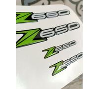 4 Adesivi Resinati Stickers Gel 3D a cupola per moto KAWASAKI Z650 Z 650