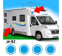 4 Adesivi stickers camper per kit mod 3 - cm 16,3 - ADRIA ARCA BURSTNER CARTHAGO