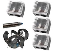 4 Affilatrici Per Trucco Confezione da 2 Fori Doppio Trucco Doppio Temperamatite Affilatrici Per Pastelli Multipack Temperamatite Cosmetico Per Matita Sopracciglia Occhi Labbra Sopracciglia