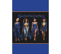 4 African American Sorors wearing Blue and Gold: Blank 120 Page Lined Journal/Notebook/Poetry/Lyric Book