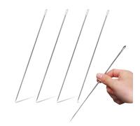 4 aghi professionali da tappezzeria da 20,3 cm, con occhiello grande, con tubo per riporre gli aghi, lunghezza 20 cm, spessore 3 mm, aghi da cucito per riparazioni, cuciture e progetti artigianali per