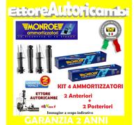 4 AMMORTIZZATORI MONROE PEUGEOT 107 DAL 2005 IN POI NUOVI GARANZIA 2 ANNI