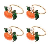 4 anelli decorativi per tovaglioli con bottoni e di Halloween ( assortiti)