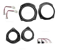 4 Anelli Supporti Adattatori Casse Altoparlanti ANT/POST+ Cavi per Fiat Bravo II