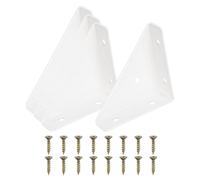 4 Angolari In Acciaio Al Carbonio 66mm x 66mm Bianchi