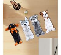 4 astucci in peluche a forma di cane, astucci per matite a forma di animale,