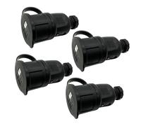 4 attacchi con contatto di protezione con molla IP54, resistenti agli spruzzi d'acqua, per esterni, presa esterna, contatto di protezione, presa elettrica, cavo di alimentazione, cavo di alimentazione, contatto avvitabile, coperchio utilizzabile con una sola mano