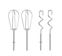4 attrezzi per frusta a mano, gancio per impastare e frusta in acciaio inox, compatibili con Kitchenaid 18 cm