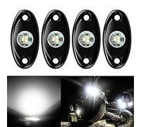 4 baccelli LED luci rock, Ampper impermeabile LED Neon Underglow luce per auto camion ATV UTV SUV Offroad barca sotto il corpo bagliore Trail Rig lampada (bianco)
