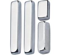 4 bacchette magnetiche a doppia testa argentate per occhi di gatto 3D, multifunzionali e resistenti, con magnete a striscia lunga, per manicure fai da te, set di strumenti artistici per smalto gel