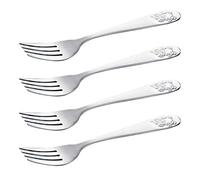 4 Bambini di forchette Motivo Orso, Posate per Bambini, Cromo, Argento, 14.5 x 2.5 x 1 cm, di Viva per la casa # 38475