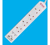 4 Banda Protezione Sovratensione Cavo Prolunga con Dual USB Porte & Neon Luce,2m