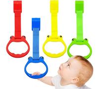 4 barre da tiro con cartoni animati | Anelli di sicurezza per culla, aiutante ergonomico per camminare per bambini per esercitare l'abilità di impugnatura, arredamento per la biancheria da letto per