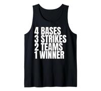 4 basi 3 colpi 2 squadre 1 vincitore del softball baseball Canotta