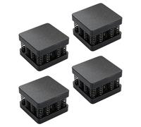 4 basi quadrate per assorbimento degli urti per attrezzatura fotografica e trasmissione, resistente, capacità di 99,8 kg, silenziose e leggere punte per altoparlanti