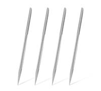 4 bastoncini per cuticole, in acciaio inox, strumento per la pulizia dello smalto, portatile, rotondo, per rimuovere la pelle morta, adatto per unghie, unghie dei piedi e cura delle unghie