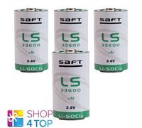 4 Batterie Al Litio Premium Ls33600 3.6V Lisocl2 R20 D 3.6V Er34615