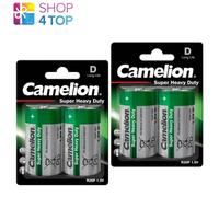 4 Batterie D Camelion R209 R20 Super Heavy Duty 1.5V Um1 5600Mah 2Bl Nuove