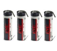 4 batterie Stilo AA Litio LS14500 ER14505 14500 3,6 V 2700mAh Lamelle a saldare