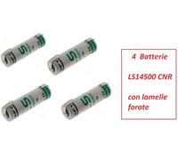 4 batterie Stilo AA Litio LS14500 SAFT 3,6 V 2600 mAh - Lamelle a saldare a U