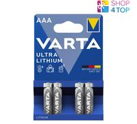 4 Batterie VARTA ULTRA LITHIUM AAA L92 R03 MICRO 6103 1.5V EXP 2037 NUOVE