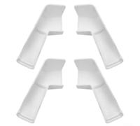 4 beccucci per grondaia in ABS per reindirizzare il flusso dell'acqua piovana lungo il perimetro del tetto del camper, per proteggere le superfici esterne (bianco)