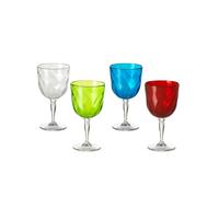 4 Bicchieri, Calici in Plastica Infrangibile per Spumante da 275 ml Omada Design