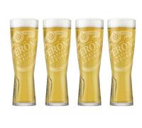 4 bicchieri da pinta Peroni con design in rilievo, nucleati e rinforzati, 283,5 g