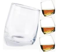 4 bicchieri da whisky con fondo storto Rocking in vetro oscillante Rum Bourbon Scotch Whiskey Cognac Gin Old Fashioned Tumbler senza manico regalo 320 ml