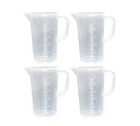 4 bicchieri graduati in plastica da 0,25 l con manici, misurino da 250 ml
