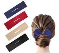 4 bigodini, bigodini per capelli pigri alla francese, riutilizzabili, per donne e ragazze (4 colori)