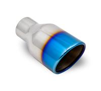 4 " Blu Bruciato Punta Acciaio Inox da Saldare Scarico Universale Terminale