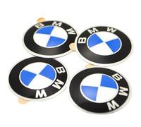 4 BMW - Adesivo originale OEM per coprimozzo, 70 mm
