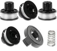4 Bobina di filo con 1 coperchio albero 1 molla,Bobina e filo di ricambio per decespugliatore,Bobina di filo per tagliaerba a batteria,Compatibili con Black+Dec GL250, GL310 e GL360