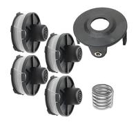 4 Bobina per Tagliaerba+1 Tappo della bobina del tagliaerba+1 molla,Compatibile Con Makita 18V dur181/RF/Z,195858-1/196145-9,Bobina di Ricambio,Sostituire la bobina del tosaerba,tappi di Bobina