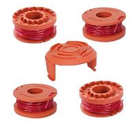 4 Bobine + 1 Copertura,Bobine di ricambio,Bobina a Filo per Tagliabordi,Bobina per strimmer,Compatibile con Worx WG150, WG151, WG151.5, WG152, WG153, WG154, WG155, WG155.5, WG156, WG157, WG160