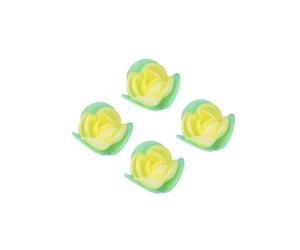 4 Boccioli di cialda ostia gialli per decorazione