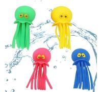 4 bombe acquatiche a forma di polpo per animali acquatici, giocattolo acquatico per bambini, giocattolo da bagno per bambini dai 3 anni in su, quattro colori, adatto per spiaggia, piscina, vasca da