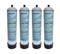 4 Bombole CO2 monouso 600gr. per acquari con attacco M10x1