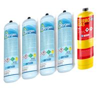 4 BOMBOLE DI OSSIGENO OXYTURBO + 1 MAP TURBO GAS X TURBO SET 110 e 200