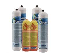 4 BOMBOLE OSSIGENO - 2 BOMBOLE MAXYGAS - OXYTURBO - RICARICA PER TURBO SET 90