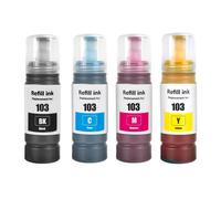 4 Bottiglie di Inchiostro (Set) per sostituire Epson 103 Compatibile/non OEM
