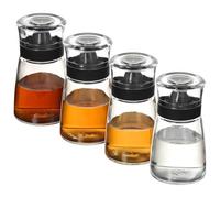 4 bottiglie di olio, ermetiche da 160 ml, contenitori in vetro per olio, antigoccia e antigoccia, decanter per olio per cucina e campeggio