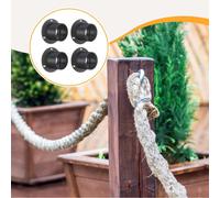 4 bottoni automatici da 2 pollici per estremità di corda neri con vite a