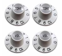 4 Bottoni Tono + Volume Bianco Cappello Strega Argento Reflector per Vasi US