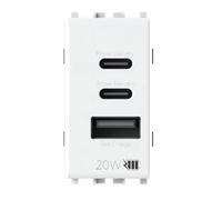 4 BOX PRESA USB CCA PD 20W COMPATIBILE CON PLANA 4BUSB20WCCA.V14